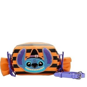 NWT Lilo and Stitch Loungefly Striped Candy Wrapper Crossbody
